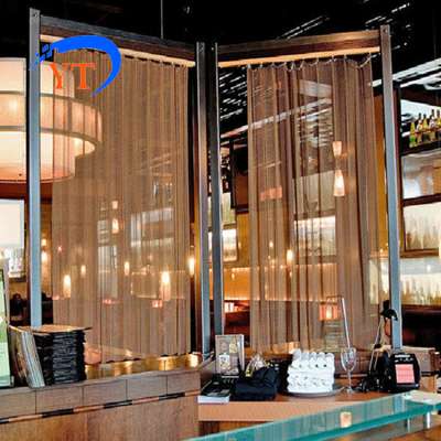 Flexible Decorative Metal Cascade Coil Drapery Curtain For Room Divider